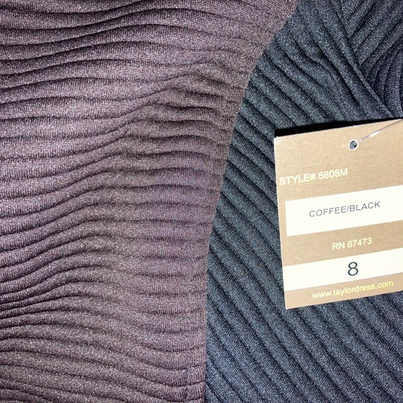 Taylor Ribbed Color-block A-Line Dress Size 8 - Picture 4 of 5